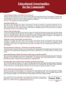 CommunityEducationalOpportunities_LawPracticeofDennisonKeller Community Education