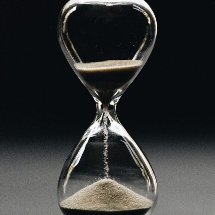 clear hour glass